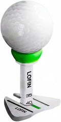 LOFIN Adjustable Height Golf Tees (4-Pack, 35–55mm) – Reusable Plastic Golf Training Tees for Consistent Distance, Durable Practice Tees for Drivers & Woods