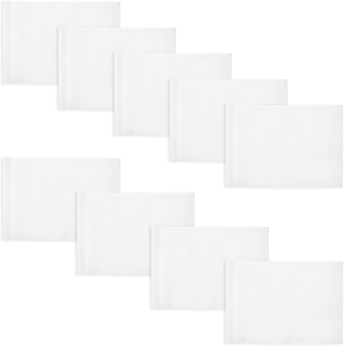 KINGTOP Golf Flag 20x14 Inch - Plain White, 420D Nylon, Tube Inserted - Standard Putting Green Flags for Backyard Practice, Golf Courses, Country Club, 9-Pack
