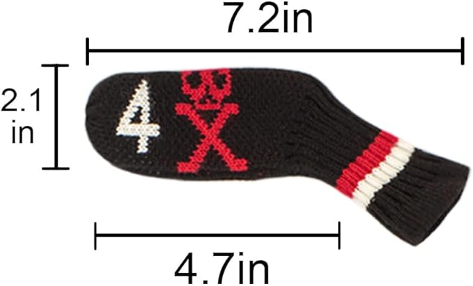 Scott Edward 10 Pcs Golf Club Head Covers for Irons Cuteness Basically Socks Shape Washable Durable Golf Club Head Protector Double Sided Knit Suitable for Most Brands