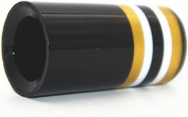 12pcs Premium Gold/White/Black Stripes Golf Iron Ferrules .370 Universal Ferrules Caps for Carbon Fiber Golf Iron Shaft