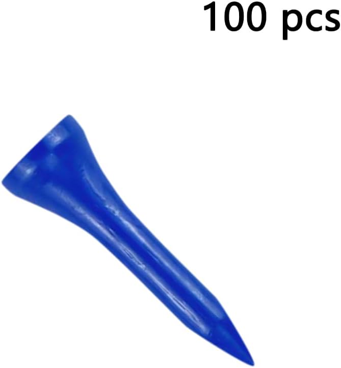 Wooden Golf Tees 3-1/4", 2-3/4", 1-1/2" Available,100 Count (Natural Color, White, Black, Blue, Red, Pink)