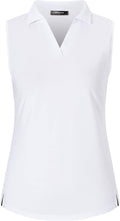 Womens Sleeveless Golf Polo Shirts Lightweight Tennis Sport Tops