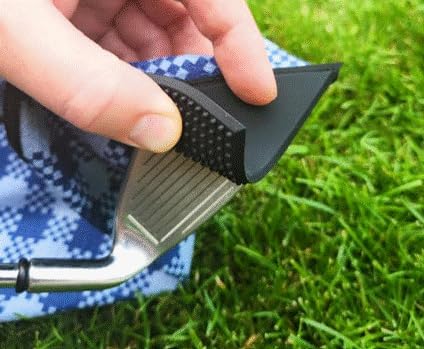 Magnetic 6-in-1 Multi Tool Golf Towel - Magnetic Towel - Ball Marker - Silicone Brush - Groove Cleaner - Bottle Opener - Bag Clip - Microfiber Waffle Design - Men's and Women's Golf - Golf Gifts
