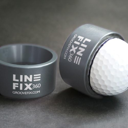 LineFix360 (GUN METAL) Golf Ball Alignment Marker – Precision 360° Line Tool for Enhanced Putting Accuracy