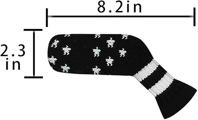 Scott Edward 1/7/10 Pcs Knitted Golf Club Head Covers for Irons Wedge Cuteness and Basically Socks Shape Washable Golf Club Head Protector on Pattern Style Double Sided Customized