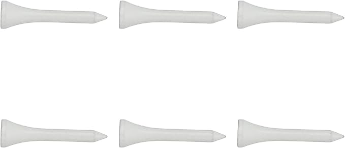 50Pcs Golf Tees, Wooden Practice Golf Tees White Long Ball Base Set Kit for Outdoor Sports