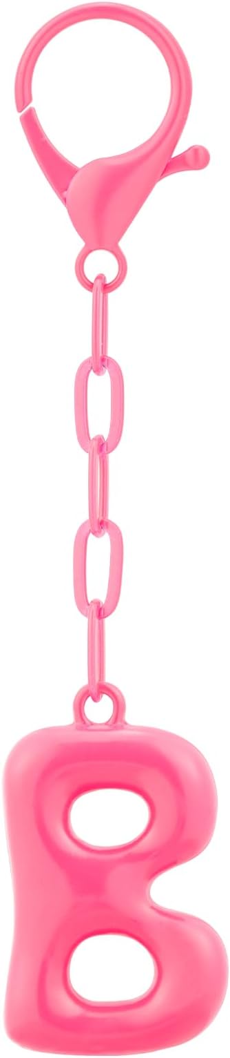 Initial Bag Charms, Bubble Letter Charm for Handbags, Cute Keychain with Letter, Initial Bag Charms for Women