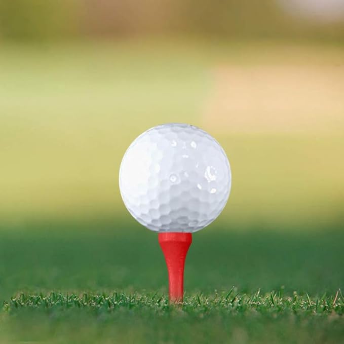Wooden Golf Tees 3-1/4", 2-3/4", 1-1/2" Available,100 Count (Natural Color, White, Black, Blue, Red, Pink)