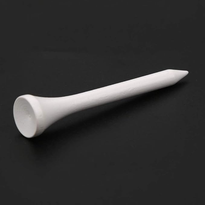 CHICIRIS Wooden Ball Tee Durable Training Practicing Accessories for Professional Golfers White 100Pcs for Training