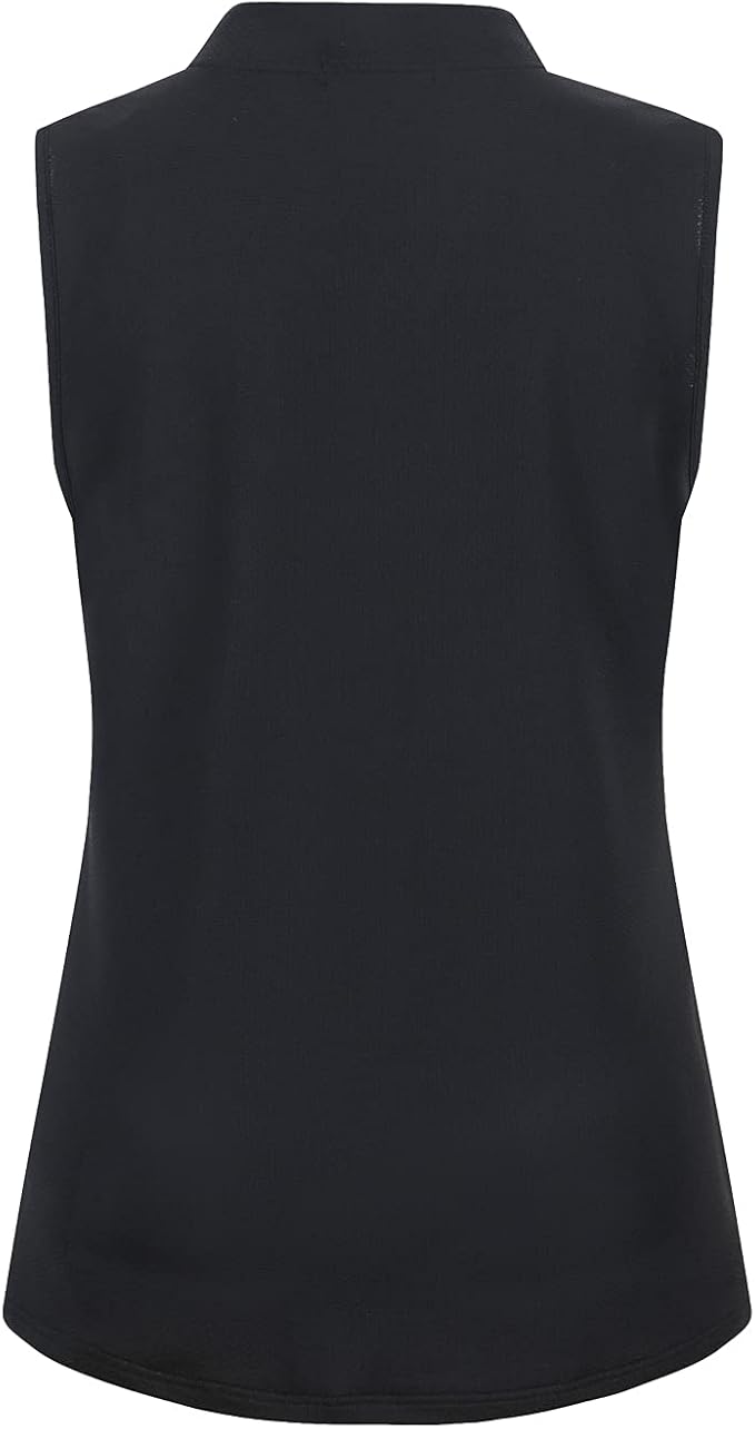 Womens Sleeveless Golf Polo Shirts Lightweight Tennis Sport Tops