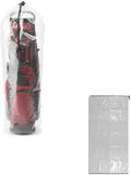 2 Pack Golf Bag Cover – 31"x62" Extra Large Clear Plastic Dust Covers with Drawstring (4 Mil), Multi-Purpose Storage Bags for Golf Clubs, Household Organizing, Reusable (Clear)