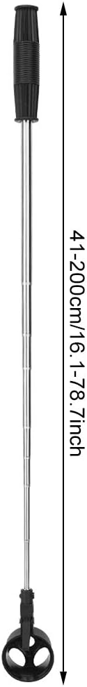 Portable Telescopic Golf Ball Retriever, 2m Extended Length Lightweight Pickup Tool with Automatic Locking Scoop for Water Hazards and Rough