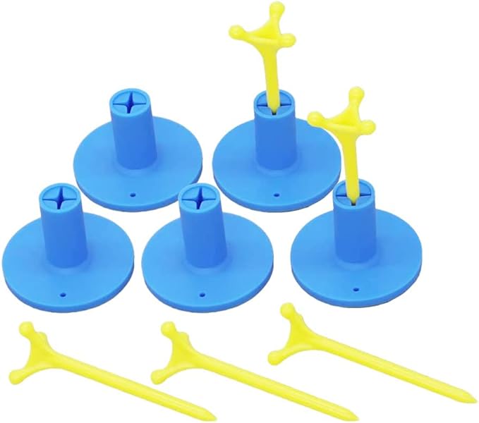 Golf Rubber Tee Holder Set for Golf Driving Range Tee Practice Tool Pack of 5