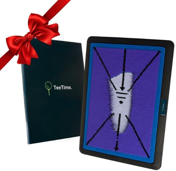 TeeTime Golf Practice Mat - Patent Pending - Instant Swing Path Feedback - Indoor-Outdoor with Carry Clip