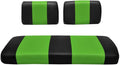 Seat Cover Replacement for Yamaha G-2/G-9 Golf Cart - Front Bench Seat - Premium Marine Vinyl -5 Panel Stitching - Staple On Installation - Two-Tone Golf Cart Seat Covers (Black & Lime Green)