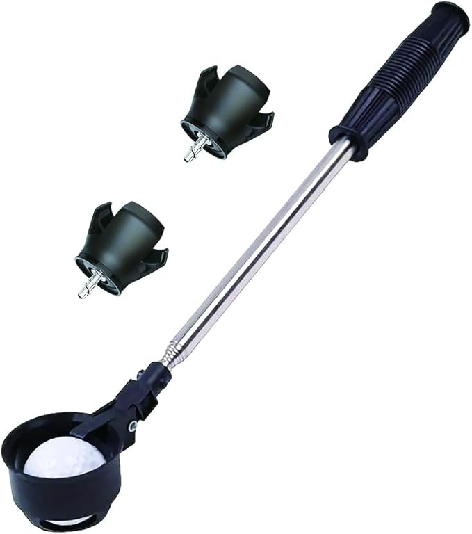 Golf Ball Retriever with 2 Golf Balls Grabbers,6.9ft Stainless Extendable Golf Ball Retrievers for Water,Golf Accessories for Men
