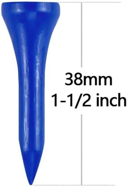 Wooden Golf Tees 3-1/4", 2-3/4", 1-1/2" Available,100 Count (Natural Color, White, Black, Blue, Red, Pink)