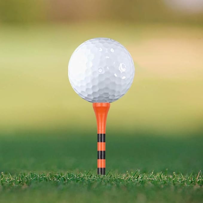 Wooden Golf Tees 3-1/4", 2-3/4", 2-1/8", 1-1/2" Available, 100 Count (Natural Color, White, Black, Blue, Red, Green, Yellow, Pink, Orange)