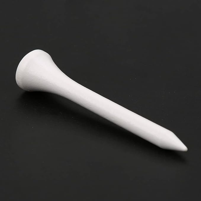 CHICIRIS Wooden Ball Tee Durable Training Practicing Accessories for Professional Golfers White 100Pcs for Training