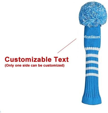Scott Edward 1/3/4PCS Multi-Style Optional Individualized Knit Golf Club Head Covers, Driver Wood(460cc) Fairway Wood and Hybrid(UT)，for Male/Female Golfers,Custom