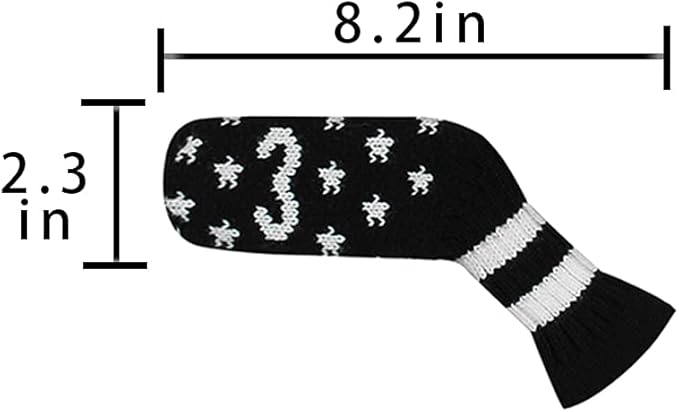 Scott Edward 1/7/10 Pcs Knitted Golf Club Head Covers for Irons Wedge Cuteness and Basically Socks Shape Washable Golf Club Head Protector on Pattern Style Double Sided Customized
