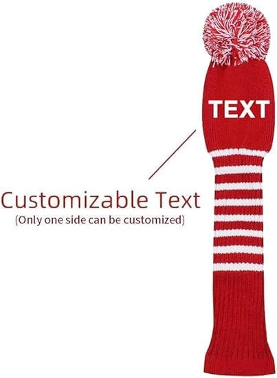 Scott Edward 1/3/4PCS Multi-Style Optional Individualized Knit Golf Club Head Covers, Driver Wood(460cc) Fairway Wood and Hybrid(UT)，for Male/Female Golfers,Custom