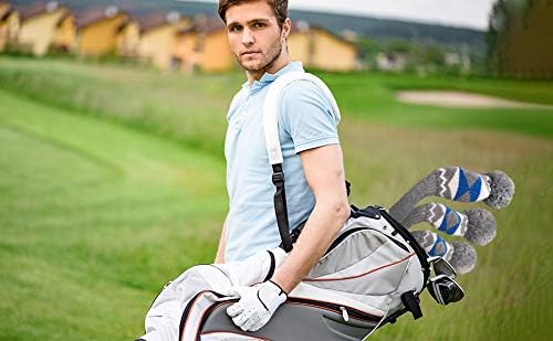 Scott Edward Knit Wood Golf Club Head Covers 4 Pieces Knitted Item Fit Over Well Driver Wood(460cc) Fairway Wood and Hybrid(UT)