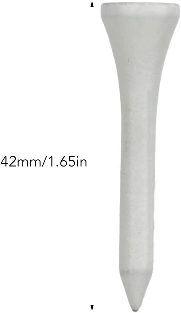 50Pcs Golf Tees, Wooden Practice Golf Tees White Long Ball Base Set Kit for Outdoor Sports