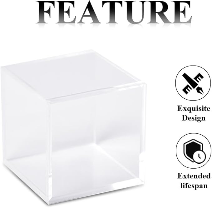 GRAND ORANGE Golf Ball Display Clear Case Cube Square Stackable Holder Plastic