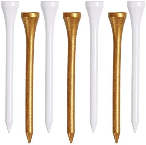 sportstider Golf Tees, 2 3/4 Inch, 77 Count, Professional Deluxe Wooden Golf Tee,More Than 20 Colors Combination, Natural Hard Wood Golf Tee
