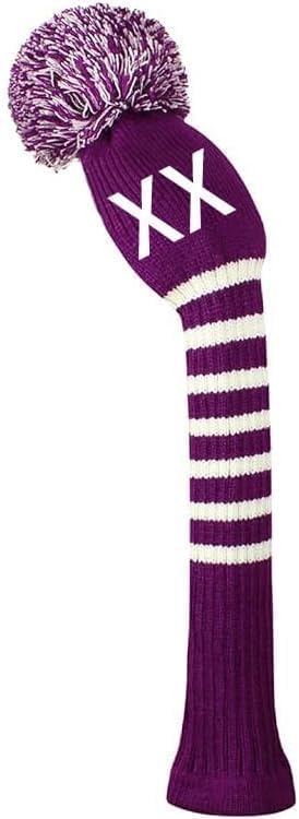 Scott Edward 1/3/4PCS Multi-Style Optional Individualized Knit Golf Club Head Covers, Driver Wood(460cc) Fairway Wood and Hybrid(UT)，for Male/Female Golfers,Custom