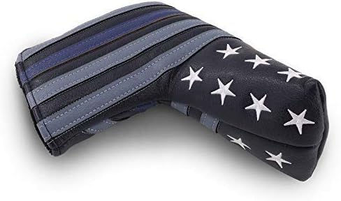 Craftsman Golf Blue Strips Stars Mallet Mid-Mallet Blade Putter Head Cover Headcover Magnetic Closure Alignment Stick Case Holder