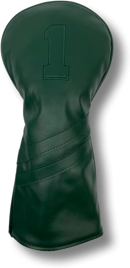 Vintage Golf Club Head Covers – 3 Pack Set – Premium Classic PU Leather – Fits Drivers, Fairway Woods, Hybrids – Durable, Stylish Protection