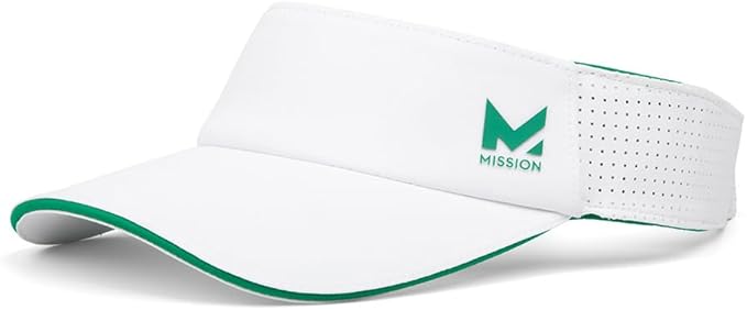 MISSION Structured Cooling Visor - Unisex One Size Cap for Tennis, Golf & Running - Lightweight & Durable