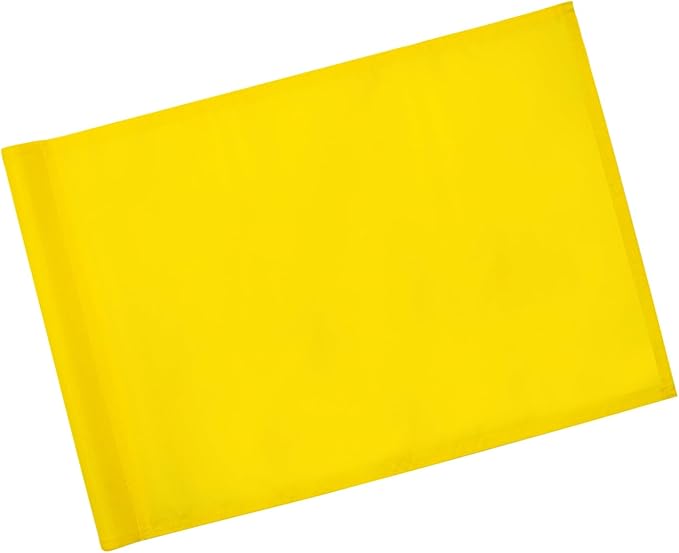 KINGTOP Golf Flag 20x14 Inch - Plain Yellow, 420D Nylon, Tube Inserted - Standard Putting Green Flags for Backyard Practice, Golf Courses, Country Club, 1-Pack
