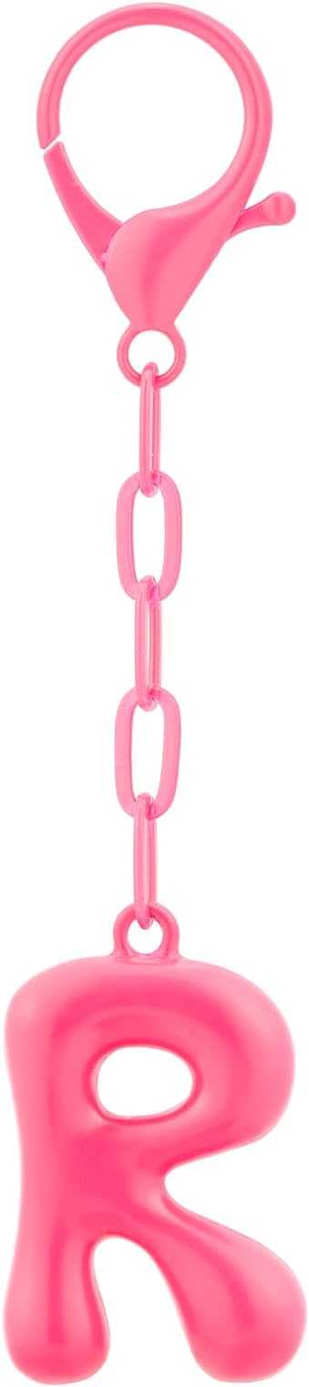 Initial Bag Charms, Bubble Letter Charm for Handbags, Cute Keychain with Letter, Initial Bag Charms for Women