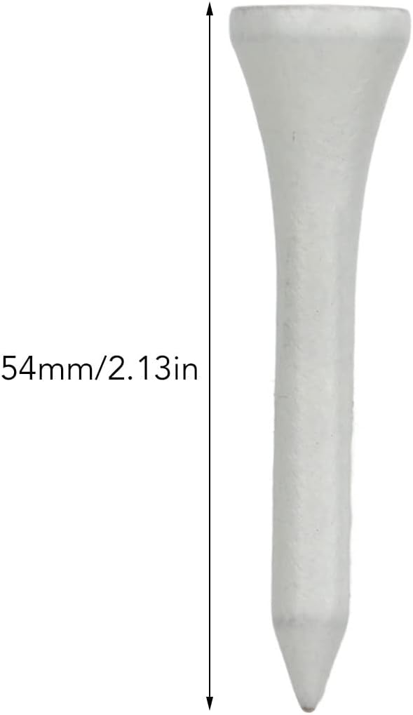 50Pcs Golf Tees, Wooden Practice Golf Tees White Long Ball Base Set Kit for Outdoor Sports