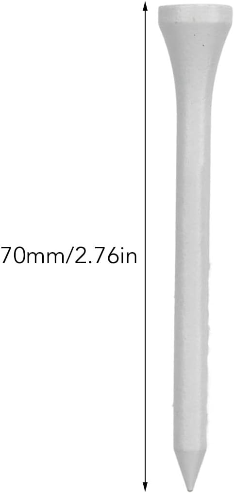 50Pcs Golf Tees, Wooden Practice Golf Tees White Long Ball Base Set Kit for Outdoor Sports