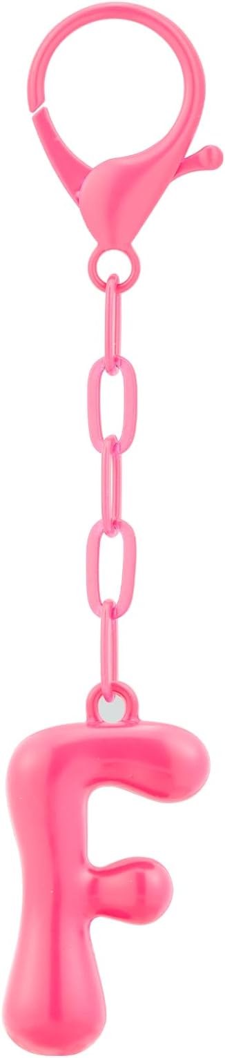 Initial Bag Charms, Bubble Letter Charm for Handbags, Cute Keychain with Letter, Initial Bag Charms for Women