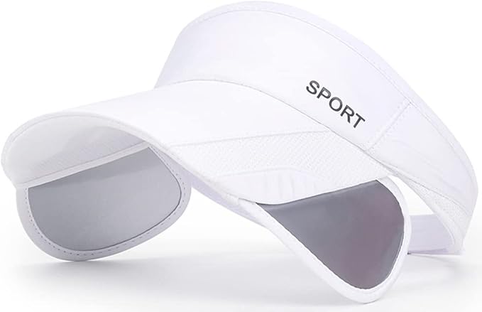 Sun Visor Hat for Women and Men - Retractable Brim Sport Hat, Summer Golf Tennis Running Beach Hat with Ponytail Hole