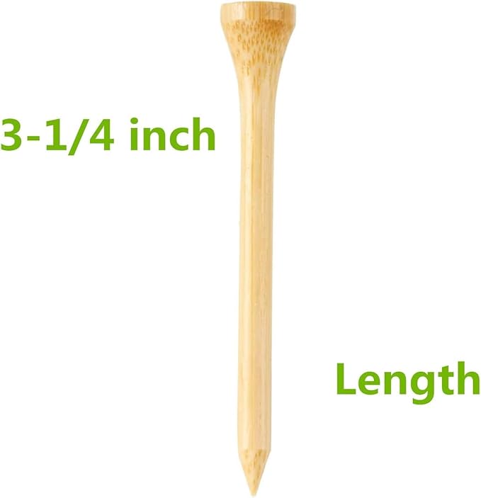 Premium Bamboo Golf-Tees | 18 Count, 2-3/4 or 3-1/4 Inch Wooden Tees | Pop-up Packaging and Cool Organization | Funny Golf Accessory for Golfers