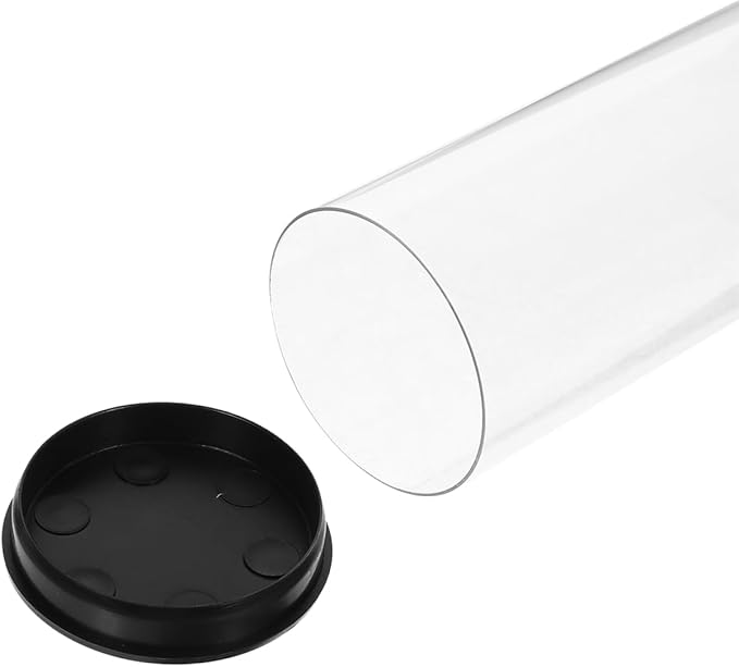 HANABASS 4pcs Transparent Tennis Ball Can Holder Empty Golf Canister Clear Plastic Tennis Tube Small Balls Storage Container for Golf Training Accessories