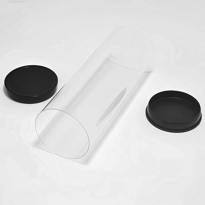 5 Pack Clear Tube Golf Ball Storage Case, Golf Barrel Clear Tubes, Portable with Caps Golf Ball Cases for Home Store Display Use, Thickened Material, 1.8 Inch