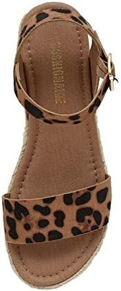 CUSHIONAIRE Melissa Espadrille Platform Sandals For Women with Adjustable Ankle Strap and Memory Foam Insole-Comfortable Womens Sandals for Summer
