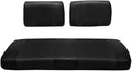 Seat Cover Replacement for Yamaha G-2/G-9 Golf Cart - Front Bench Seat - Premium Marine Vinyl -5 Panel Stitching - Staple On Installation - Two-Tone Golf Cart Seat Covers (Black)