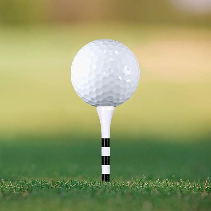 Wooden Golf Tees 3-1/4", 2-3/4", 2-1/8", 1-1/2" Available, 100 Count (Natural Color, White, Black, Blue, Red, Green, Yellow, Pink, Orange)
