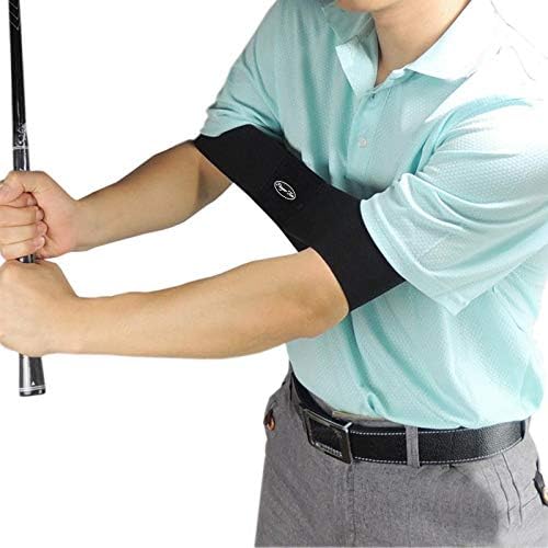 Amy Sport Golf Swing Training Aid Wrist Hinge Adjustable Arm Band with Hanger Smartball Connection Band for Correction, Men Women Ball Between Arms Practice Tool