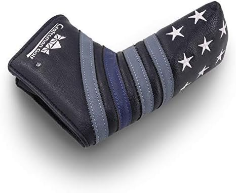 Craftsman Golf Blue Strips Stars Mallet Mid-Mallet Blade Putter Head Cover Headcover Magnetic Closure Alignment Stick Case Holder
