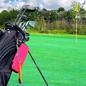 Platypus Golf Co. Hickory Wood Golf Club Brush & Non-Slip Groove Cleaner with Stiff Nylon Bristles, Paracord Rope & Stainless Steel Metal Clip, for Cleaning Grooves on Clubs, Fits Any Golfer's Bag