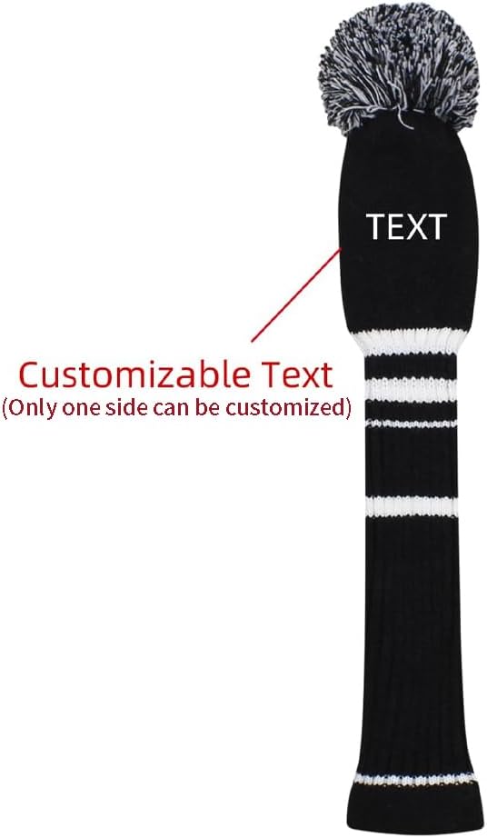 Scott Edward 1/3/4PCS Multi-Style Optional Individualized Knit Golf Club Head Covers, Driver Wood(460cc) Fairway Wood and Hybrid(UT)，for Male/Female Golfers,Custom